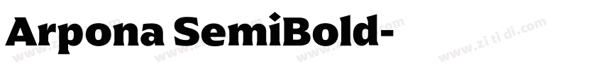Arpona SemiBold字体转换